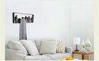 Wall-Mounted Coat Rack Five Fold-Down Hooks Matte Black
