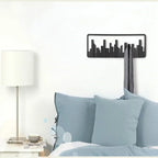 Wall-Mounted Coat Rack Five Fold-Down Hooks Matte Black