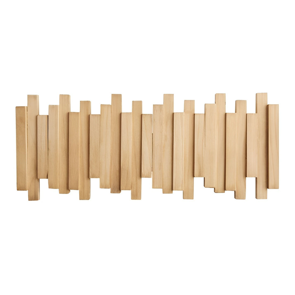 Wall-Mounted Coat Rack Foldable Hooks Solid Walnut