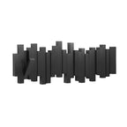 Wall-Mounted Coat Rack Foldable Hooks Solid Walnut