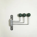 Wall-Mounted Coat Rack Rounded Knobs 3 Or 4 Hooks