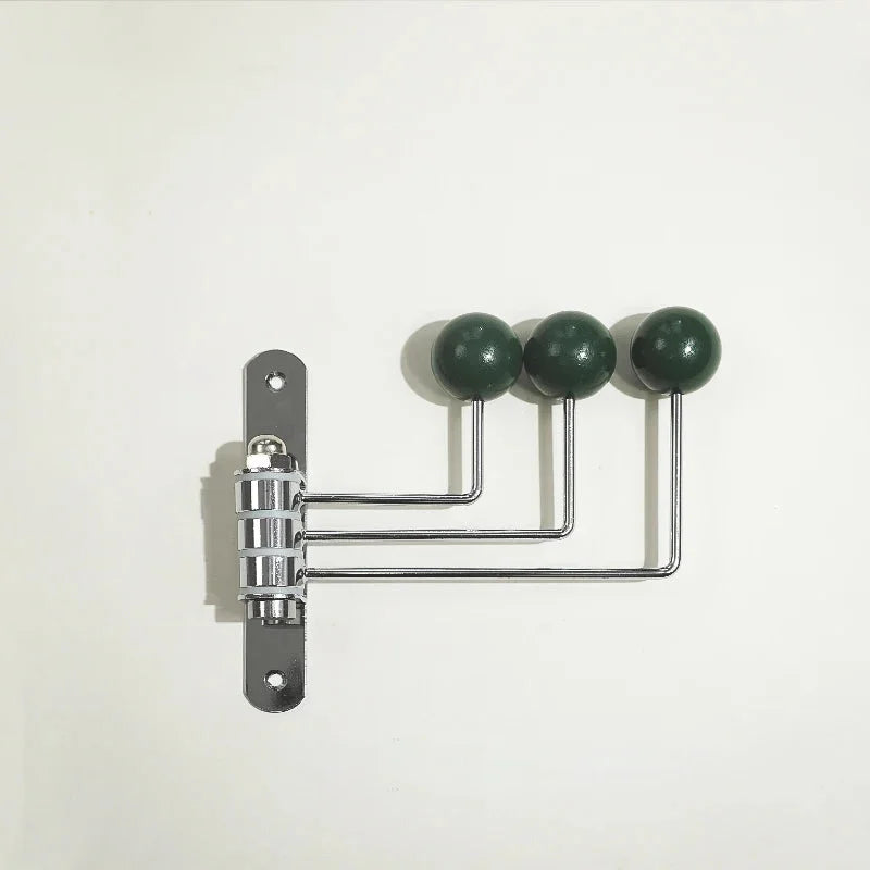 Wall-Mounted Coat Rack Rounded Knobs 3 Or 4 Hooks