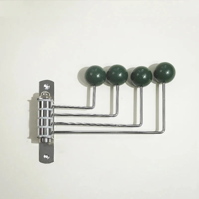 Wall-Mounted Coat Rack Rounded Knobs 3 Or 4 Hooks