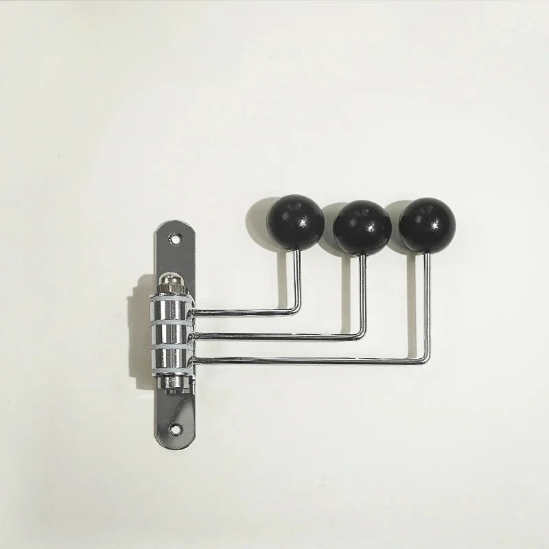 Wall-Mounted Coat Rack Rounded Knobs 3 Or 4 Hooks