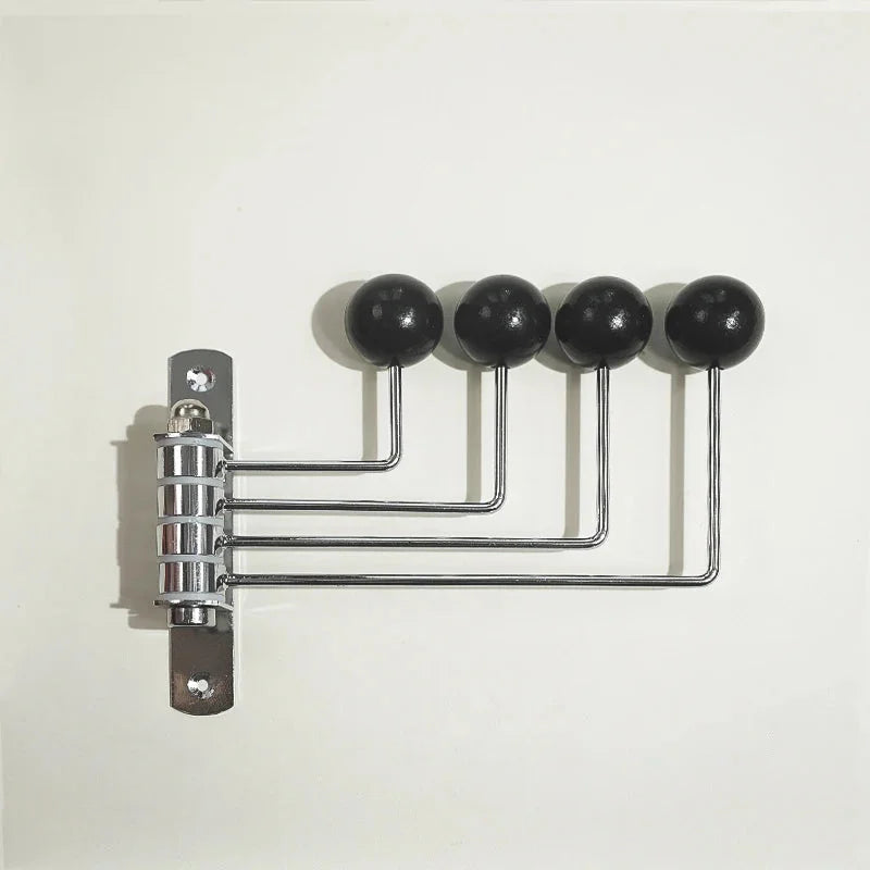 Wall-Mounted Coat Rack Rounded Knobs 3 Or 4 Hooks