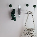 Wall-Mounted Coat Rack Rounded Knobs 3 Or 4 Hooks