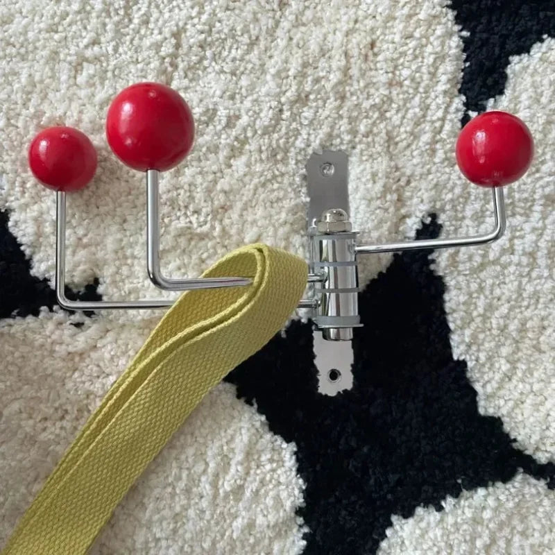 Wall-Mounted Coat Rack Rounded Knobs 3 Or 4 Hooks