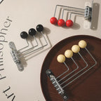 Wall-Mounted Coat Rack Rounded Knobs 3 Or 4 Hooks