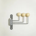 Wall-Mounted Coat Rack Rounded Knobs 3 Or 4 Hooks