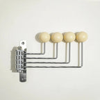 Wall-Mounted Coat Rack Rounded Knobs 3 Or 4 Hooks