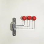 Wall-Mounted Coat Rack Rounded Knobs 3 Or 4 Hooks