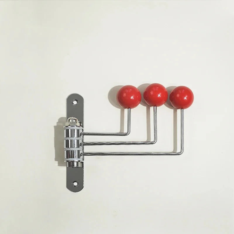 Wall-Mounted Coat Rack Rounded Knobs 3 Or 4 Hooks