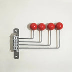 Wall-Mounted Coat Rack Rounded Knobs 3 Or 4 Hooks