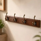 Wall-Mounted Coat Rack Solid Wood 3-5 Hooks With Hardware