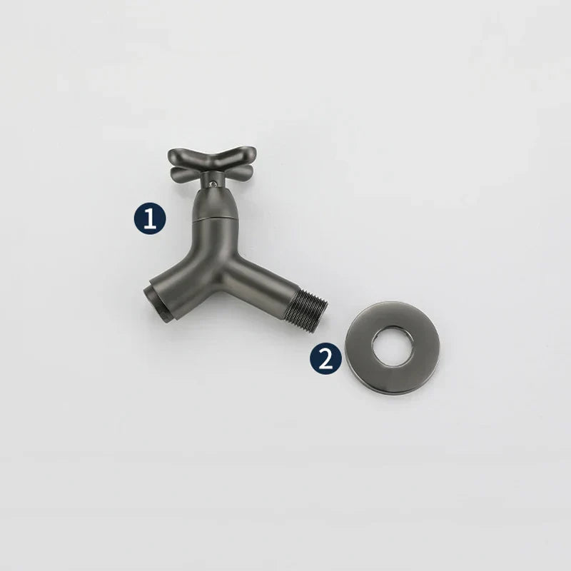 Wall-Mounted Cold Water Faucet Solid Brass Ergonomic Lever