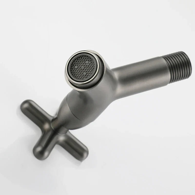 Wall-Mounted Cold Water Faucet Solid Brass Ergonomic Lever