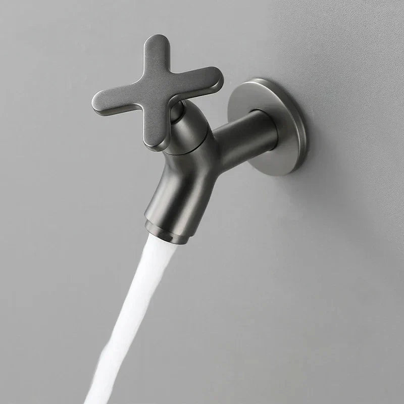 Wall-Mounted Cold Water Faucet Solid Brass Ergonomic Lever