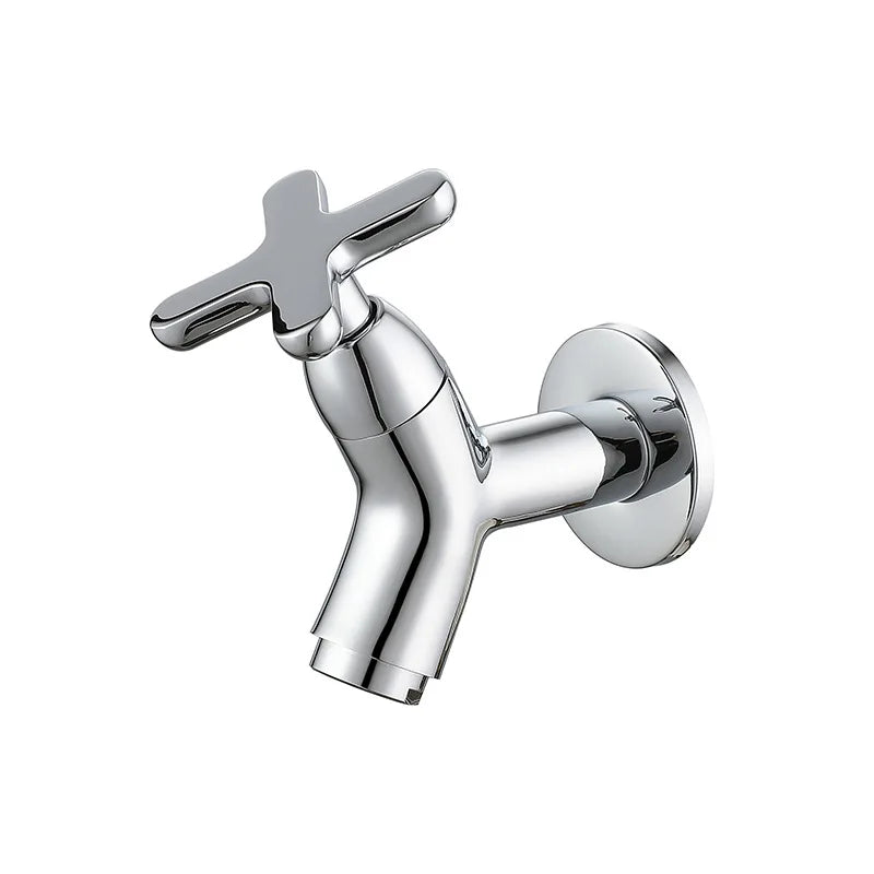 Wall-Mounted Cold Water Faucet Solid Brass Ergonomic Lever