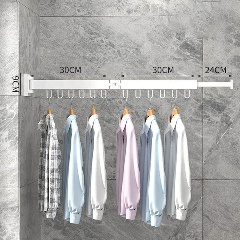 Wall-Mounted Drying Rack Foldable Aluminum 110 lb Capacity