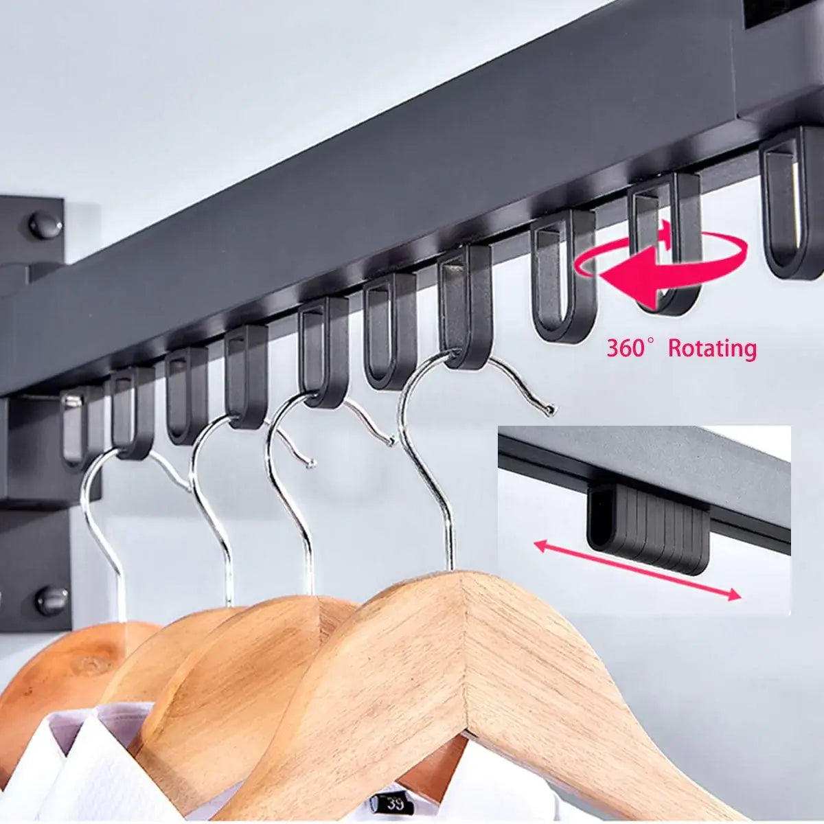 Wall-Mounted Drying Rack Foldable Aluminum 110 lb Capacity
