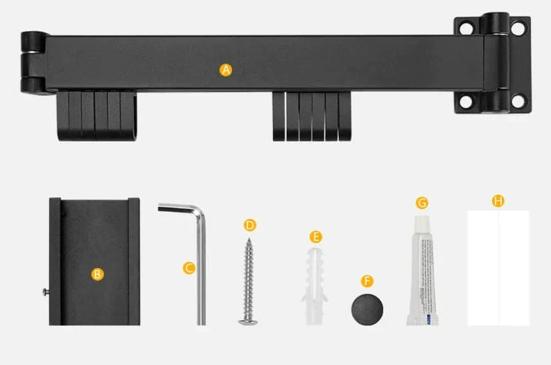 Wall-Mounted Drying Rack Foldable Aluminum 110 lb Capacity