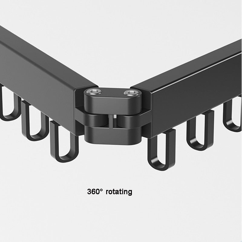 Wall-Mounted Drying Rack Retractable & Fold-Flat Aluminum