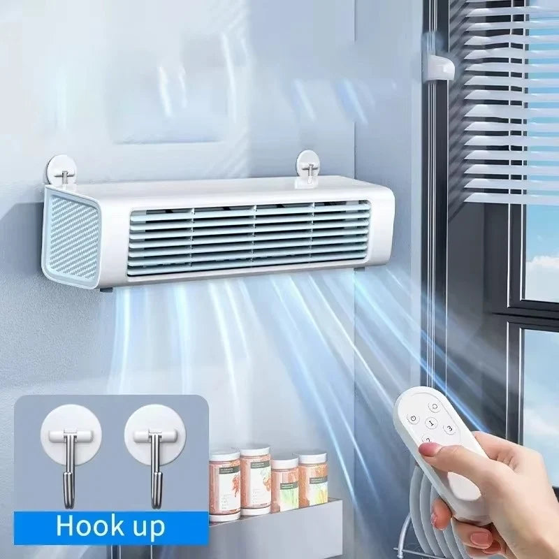 Wall-Mounted Fan Bladeless Whisper-Quiet Rechargeable & Plug-In