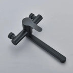 Wall-Mounted Faucet 360° Swivel Double Handles Space-Saving