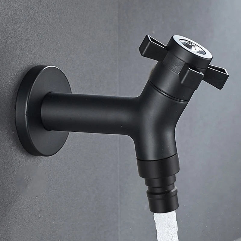 Wall-Mounted Garden Faucet 304 Stainless Steel Brass Valve