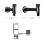 Wall-Mounted Garden Faucet 304 Stainless Steel Brass Valve