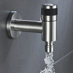 Wall-Mounted Garden Faucet 304 Stainless Steel Brass Valve