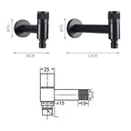 Wall-Mounted Garden Faucet 304 Stainless Steel Brass Valve