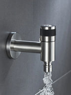 Wall-Mounted Garden Faucet 304 Stainless Steel Brass Valve