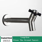 Wall-Mounted Garden Faucet 304 Stainless Steel Brass Valve