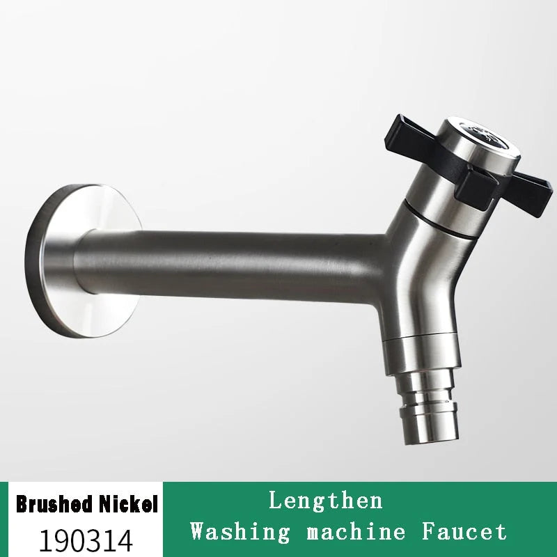 Wall-Mounted Garden Faucet 304 Stainless Steel Brass Valve