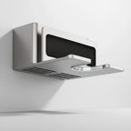 Wall-Mounted Hair Dryer Organizer Drill-Free Ventilated Aluminium Padded Shelf