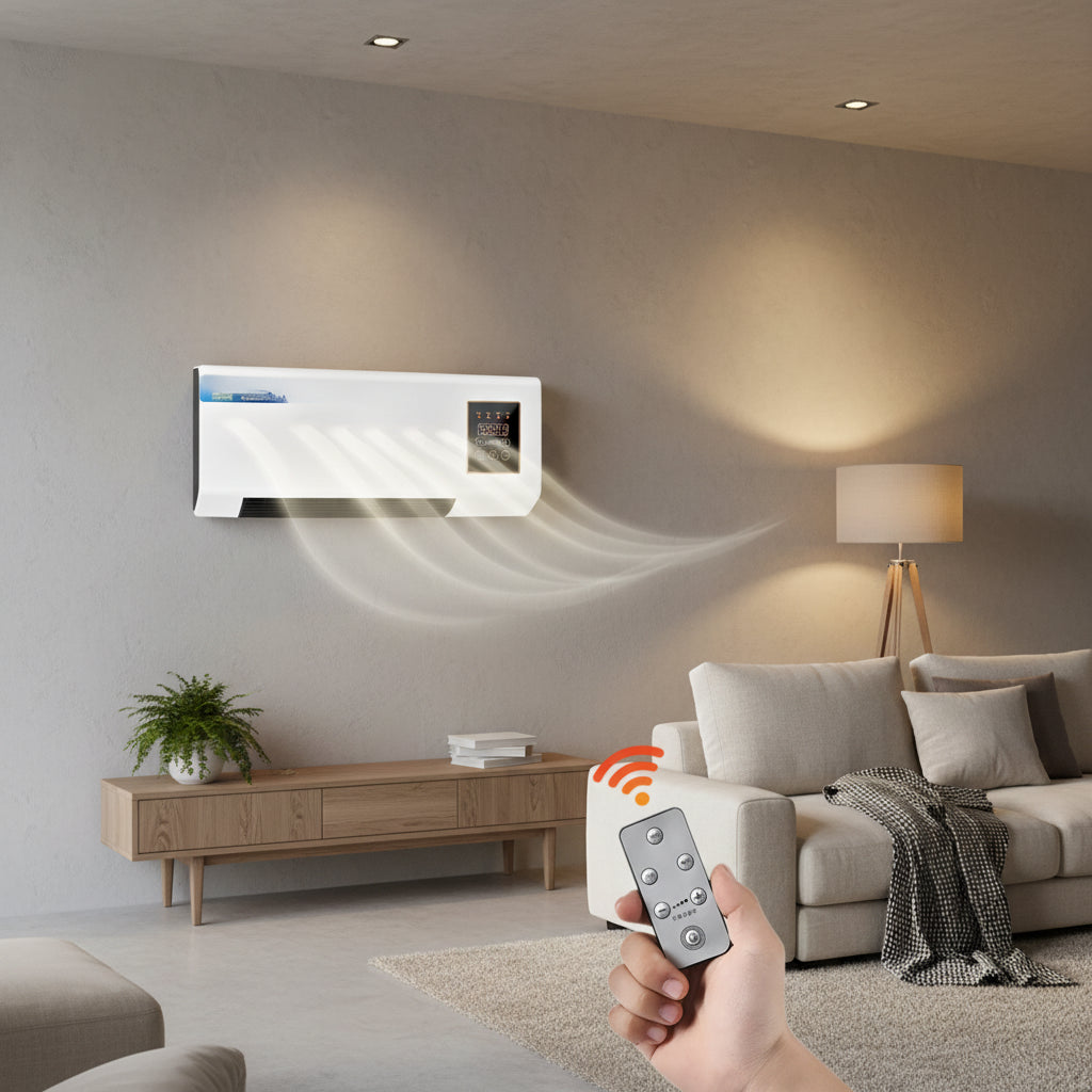 Wall-Mounted Heater & Air Conditioner Remote Control Space-Saving