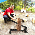 Wall-Mounted Log Splitter Lever-Action Carbon Steel Blade