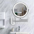 Wall-Mounted Makeup Mirror 5x Magnification Soft LED USB Rechargeable