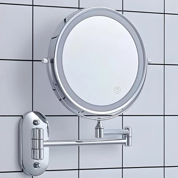 Wall-Mounted Makeup Mirror 5x Magnification Soft LED USB Rechargeable