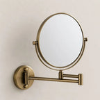 Wall-Mounted Makeup Mirror Double-Sided Magnifying Foldable Dual Arm