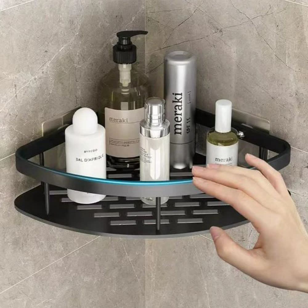 Wall-Mounted Shower Shelf Self-Adhesive Rust-Resistant Aluminum