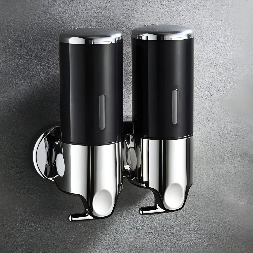 Wall-Mounted Soap Dispenser Brass Finish 500ml Space-Saving