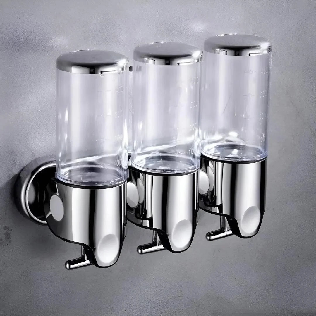 Wall-Mounted Soap Dispenser Brass Finish 500ml Space-Saving