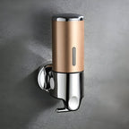 Wall-Mounted Soap Dispenser Brass Finish 500ml Space-Saving