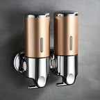 Wall-Mounted Soap Dispenser Brass Finish 500ml Space-Saving