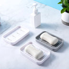 Wall-Mounted Soap Holder Automatic Drainage Self-Adhesive