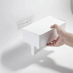 Wall-Mounted Toilet Paper Holder Integrated Drawer & Phone Rest