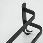 Wall-Mounted Towel Rack Black Anodized Aluminum Adjustable 40-60 cm