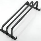 Wall-Mounted Towel Rack Black Anodized Aluminum Adjustable 40-60 cm